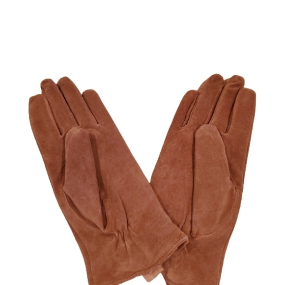 Nolan Camel Colored Gloves with Jeweled Accent NWT - Picture 5 of 8